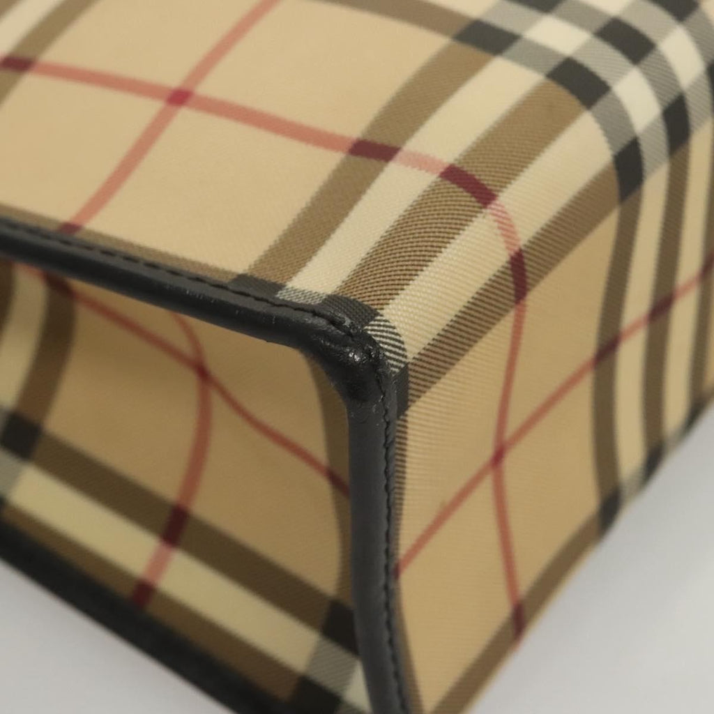 Burberry Nova Check Tote Canvas Check Pattern Beige Canvas Tote Bag