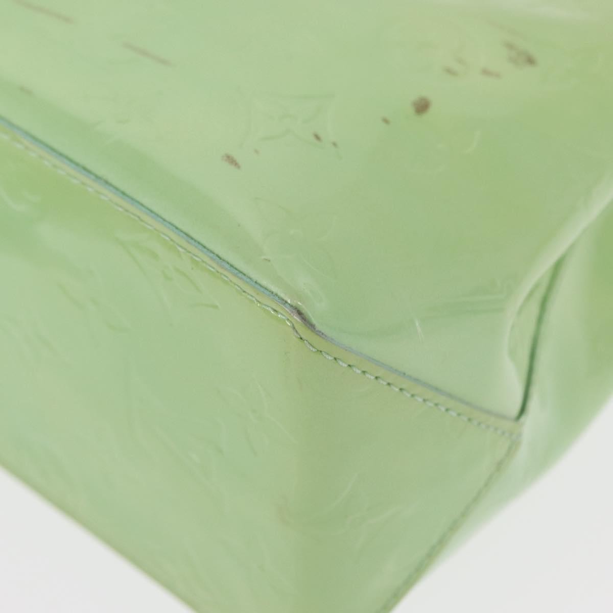 Louis Vuitton Reade Handbag Monogram Vernis Green Patent_Leather Tote Bag