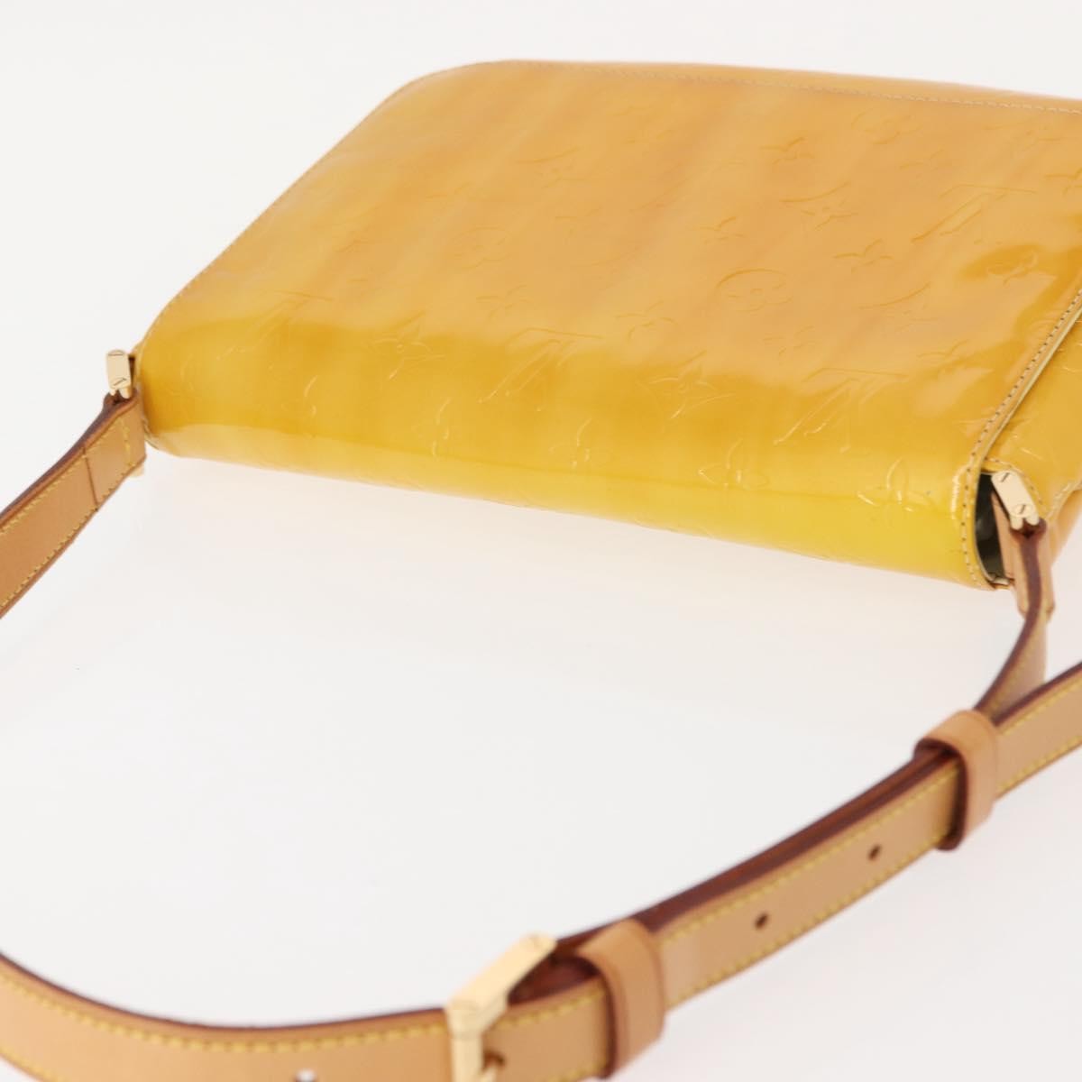 Louis Vuitton Thompson Street Handbag Monogram Vernis Yellow Patent_Leather Shoulder Bag