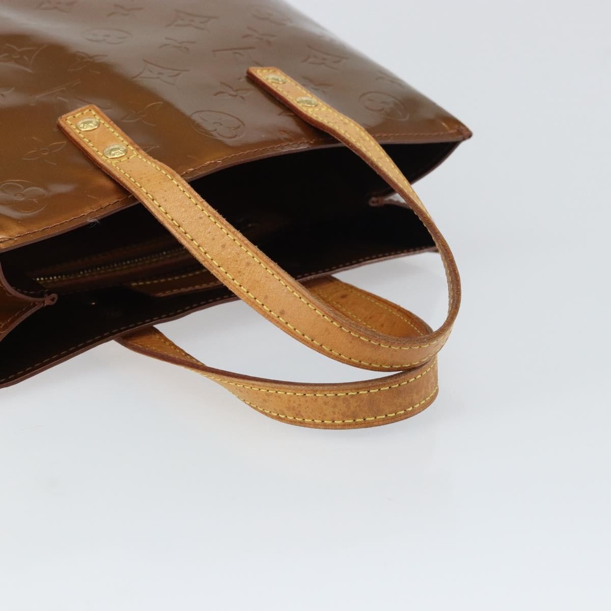 Louis Vuitton Reade Handbag Monogram Vernis Brown Patent_Leather Tote Bag