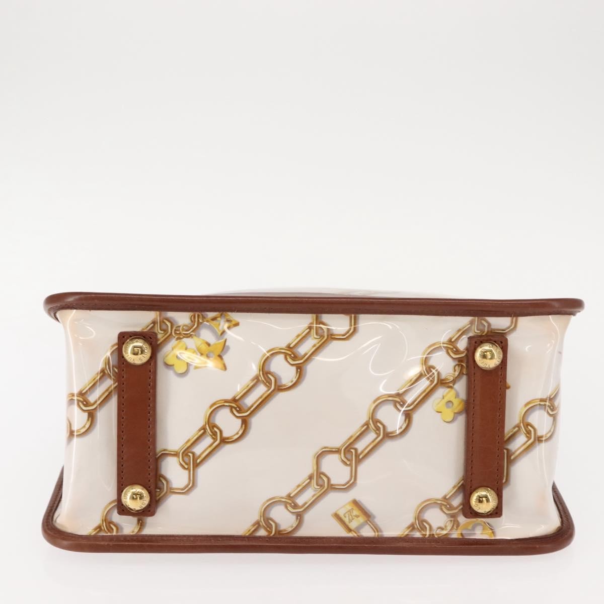 Louis Vuitton Charms Cabas Pvc Over Printed Silk Brown Canvas Handbag
