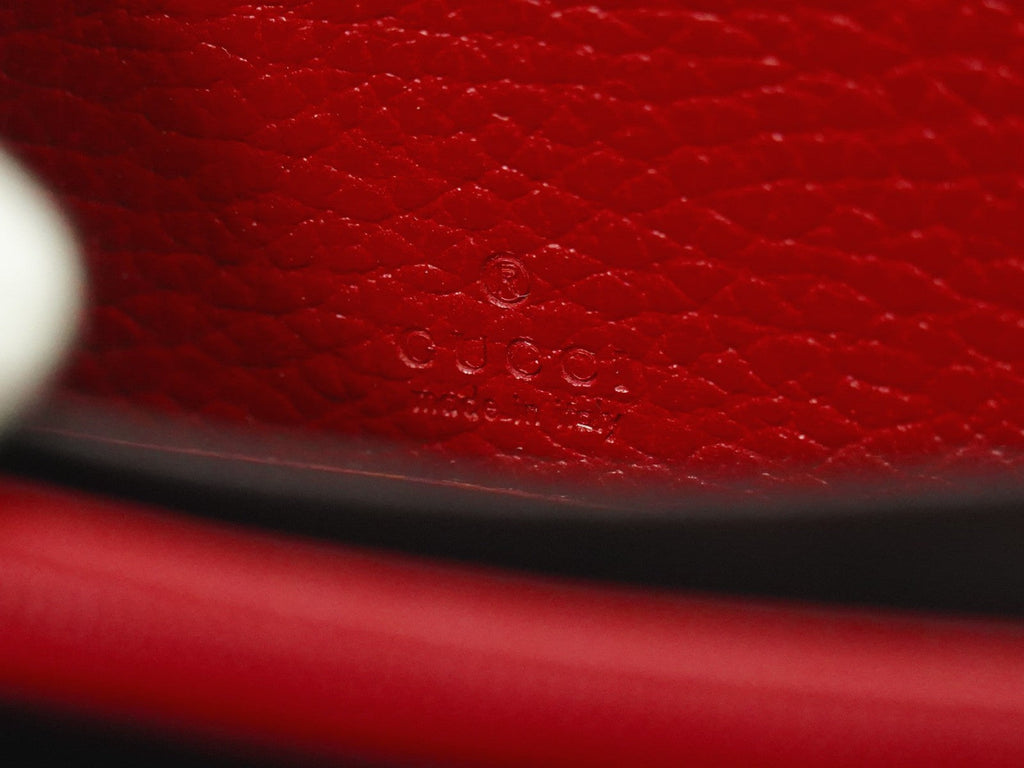 Gucci Gg Marmont Zip Around Wallet Leather Red Leather Wallets Accessory (Pre-Owned)
