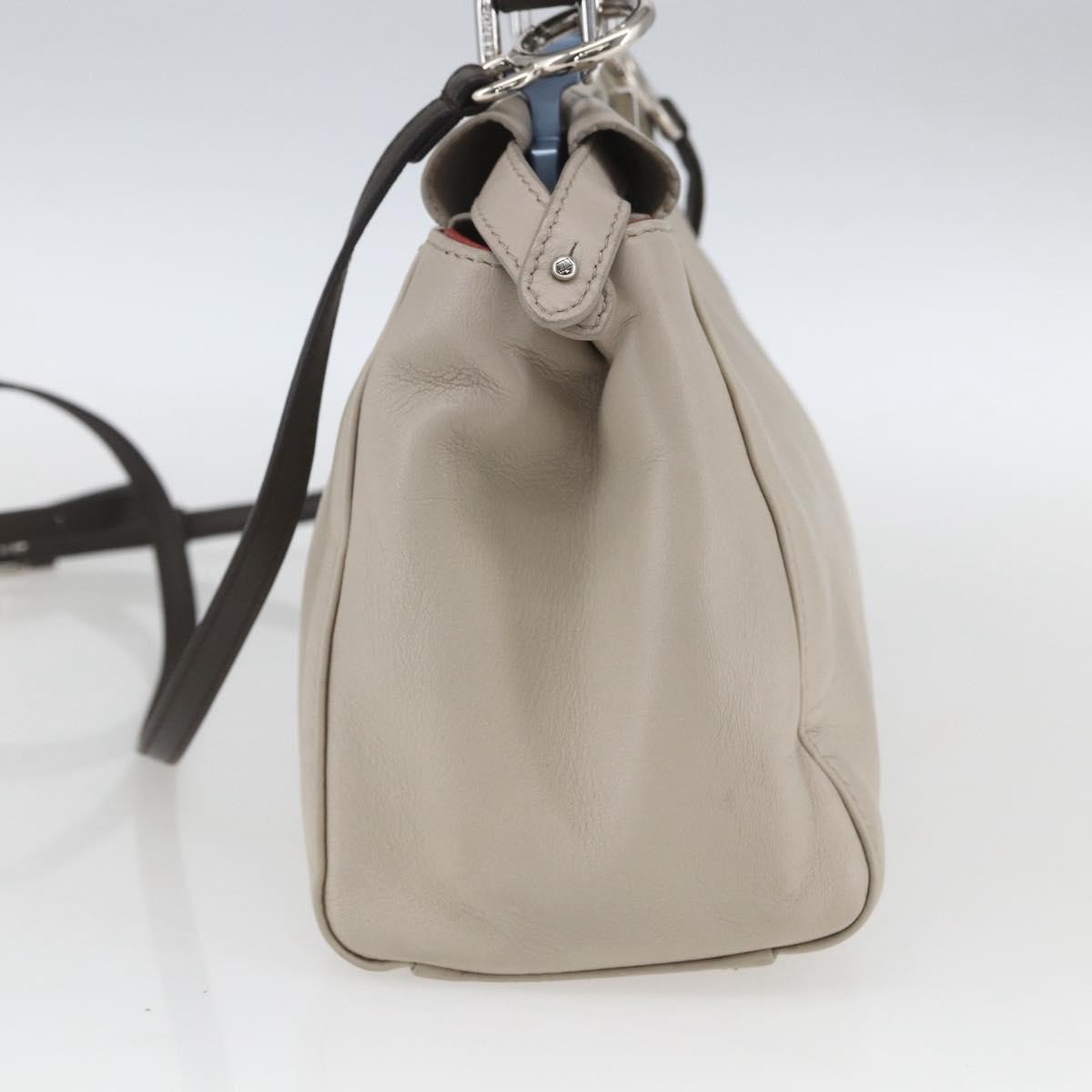 Fendi Peekaboo Bag Leather Beige Leather Handbag
