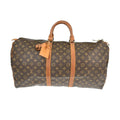 Louis Vuitton Keepall Bag Monogram Canvas Brown Canvas Travel Bag