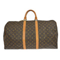 Louis Vuitton Keepall Bag Monogram Canvas Brown Canvas Travel Bag