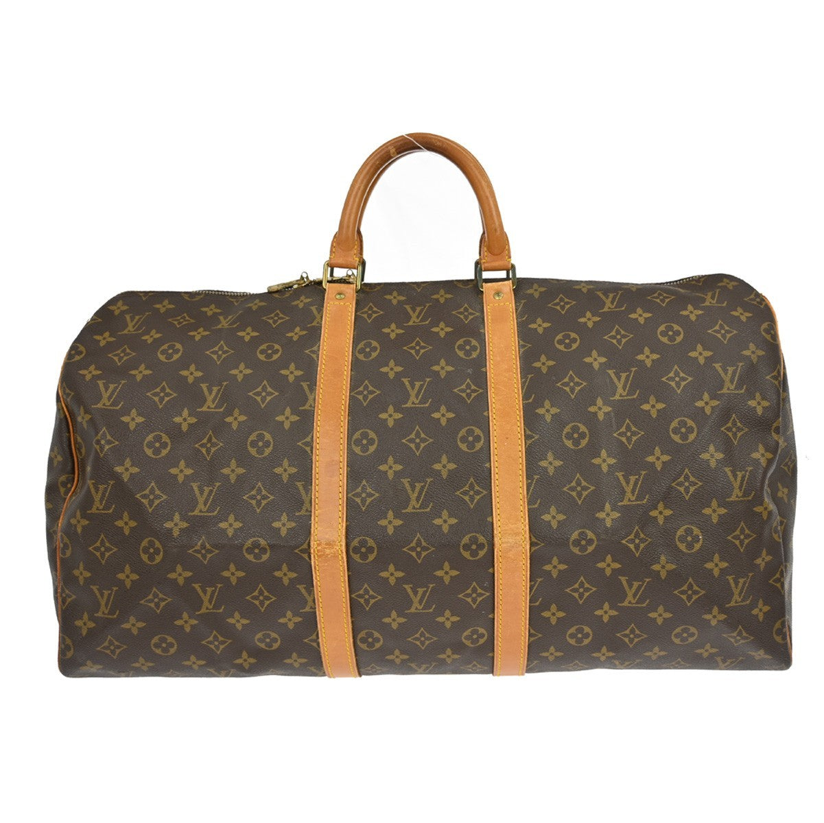 Louis Vuitton Keepall Bag Monogram Canvas Brown Canvas Travel Bag