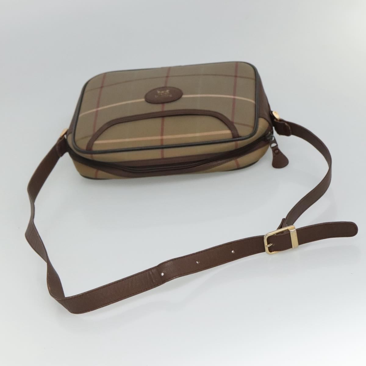 Burberry Nova Check Shoulder Bag Canvas And Leather Beige Canvas Shoulder Bag