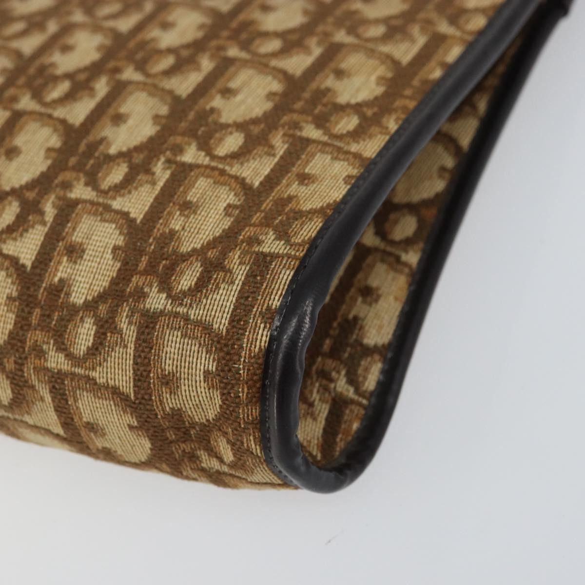 Christian Dior Vintage Trotter Shoulder Bag Canvas Beige Canvas Shoulder Bag Bag (Pre-Owned)