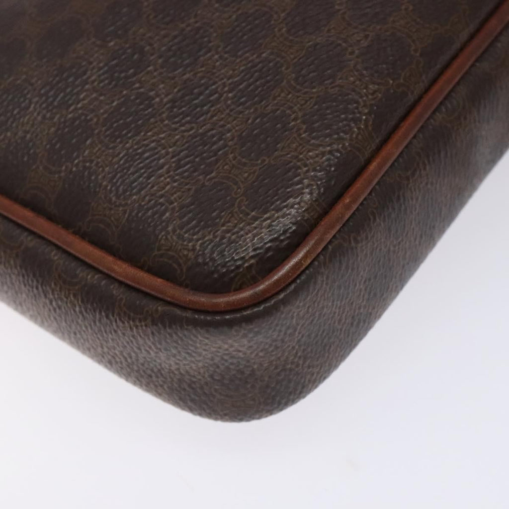Celine Macadam Pochette Classic Brown Pvc Clutche & Pouche Bag