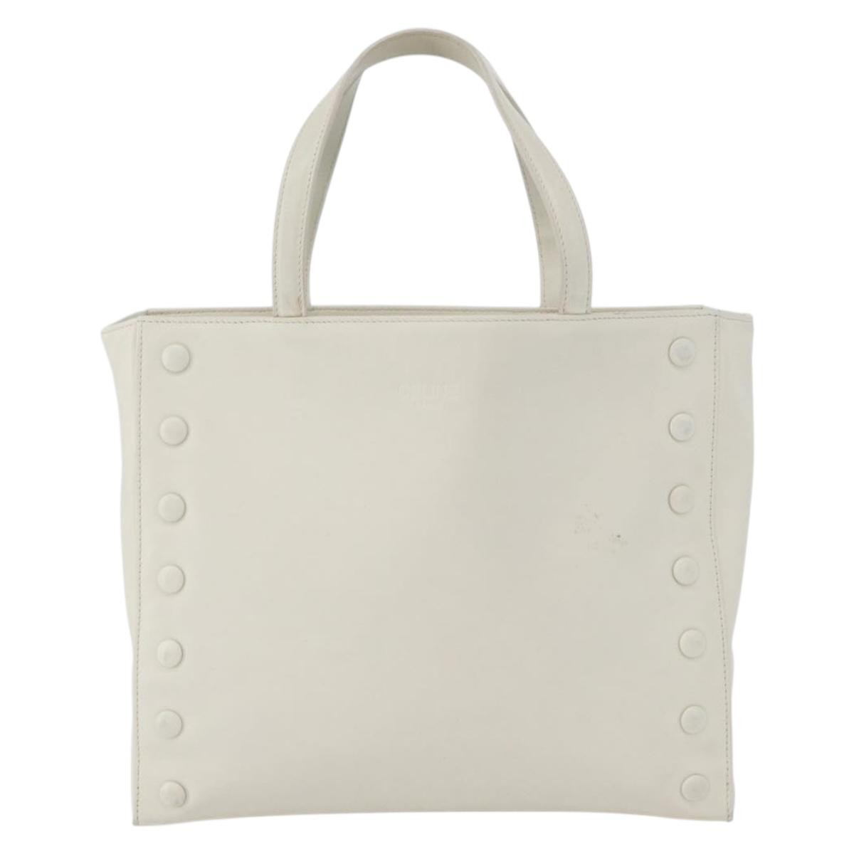 Celine Handbag Leather White Leather Handbag