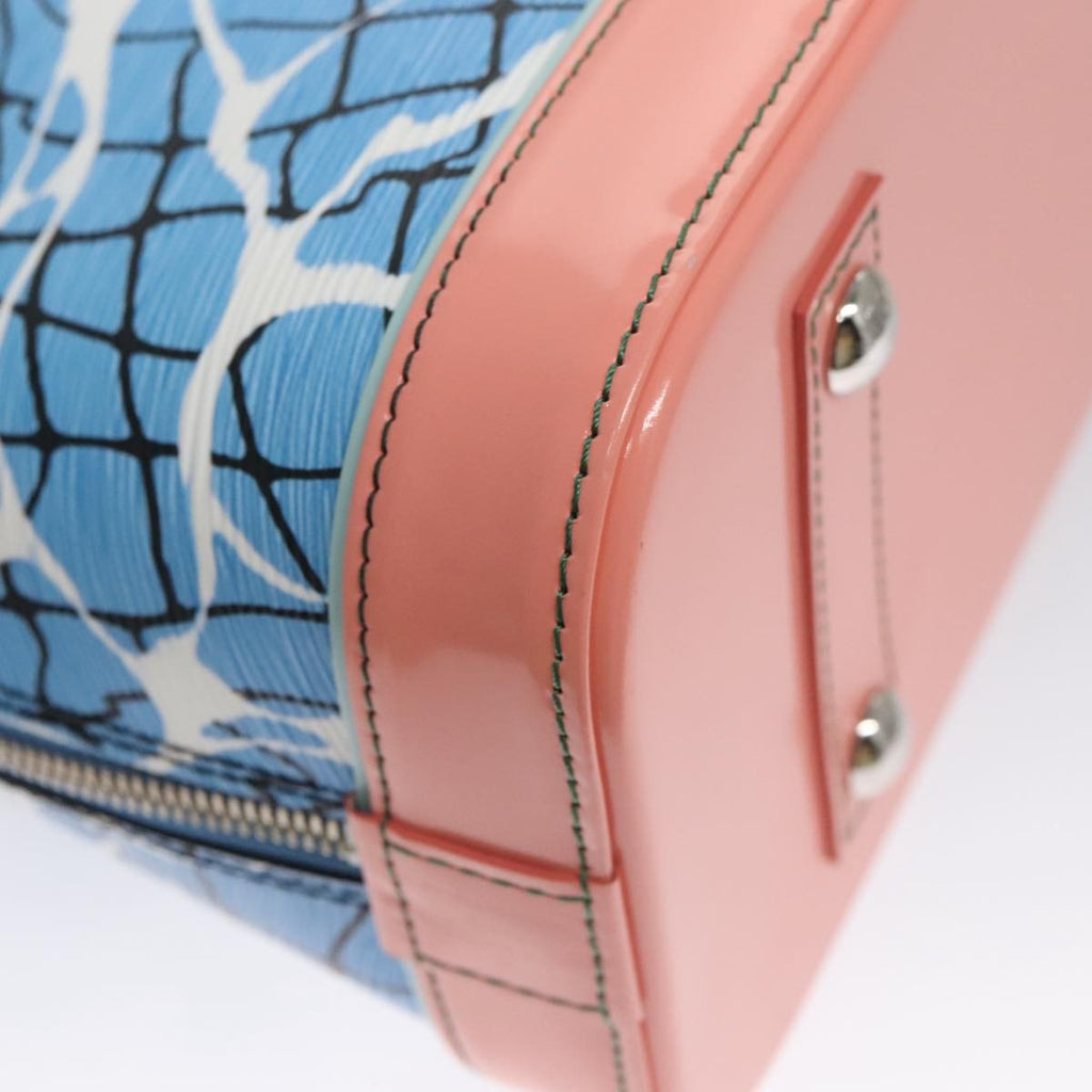 Louis Vuitton Alma Handbag Limited Edition Print Epi Leather Blue Leather Handbag