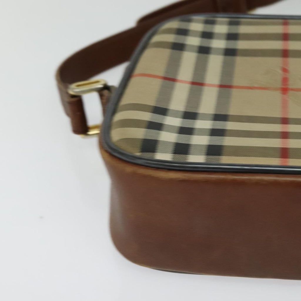 Burberry Camera Bag Vintage Check Canvas Beige Canvas Shoulder Bag