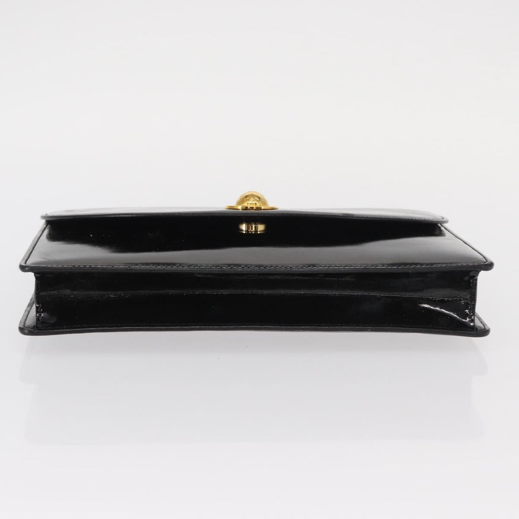 Celine Clutch Bag Enamel Black Patent_Leather Clutche & Pouche Bag
