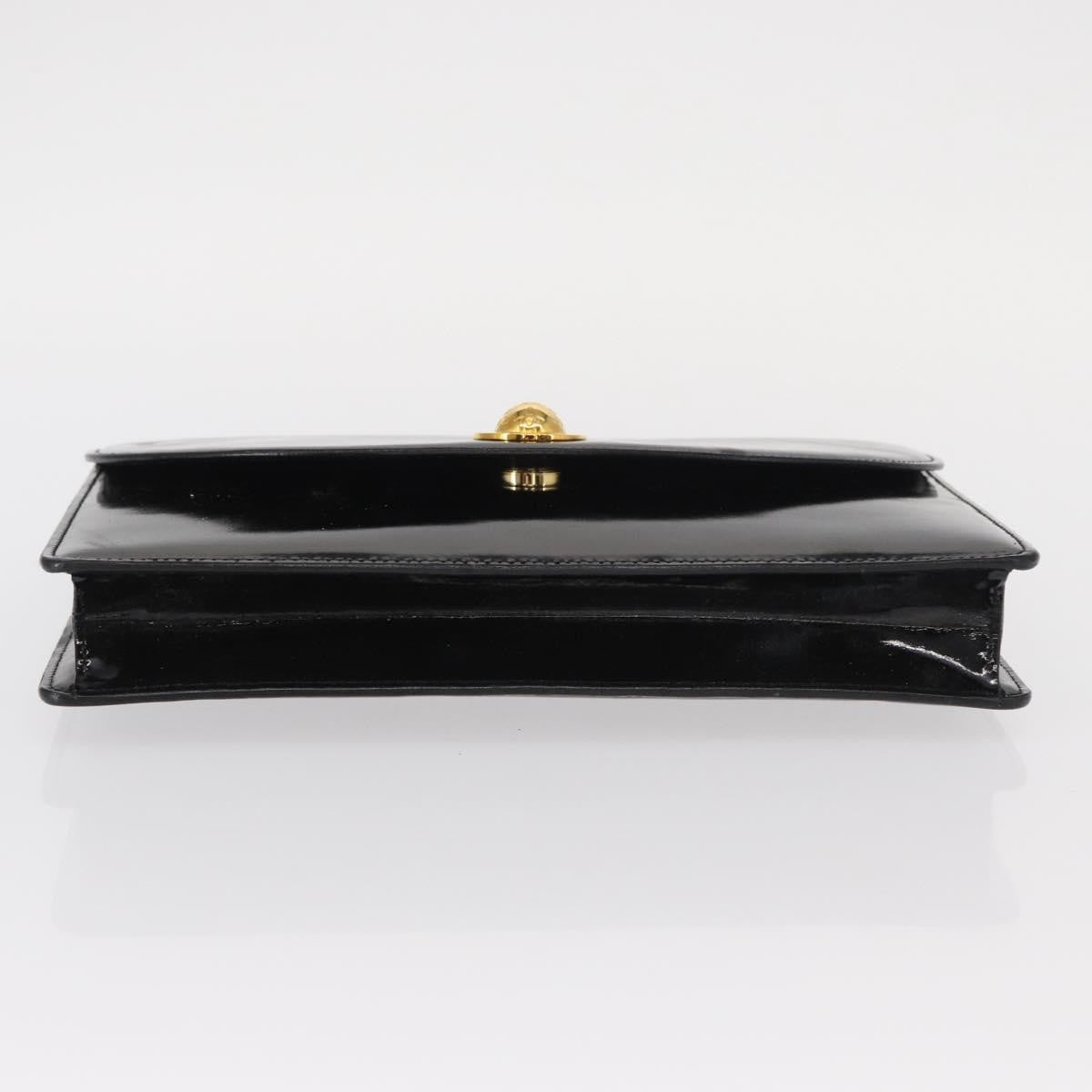 Celine Clutch Bag Enamel Black Patent_Leather Clutche & Pouche Bag