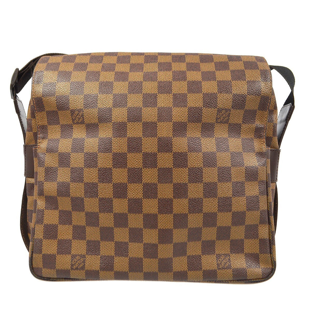 Louis Vuitton Naviglio Handbag Damier Brown Canvas Shoulder Bag