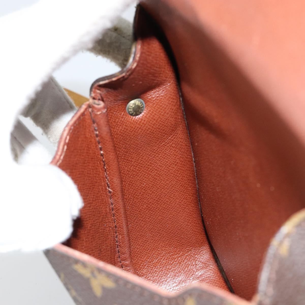 Louis Vuitton Cartouchiere Handbag Monogram Canvas Brown Canvas Shoulder Bag
