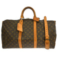 Louis Vuitton Keepall Bandouliere Bag Monogram Canvas Brown Canvas Travel Bag