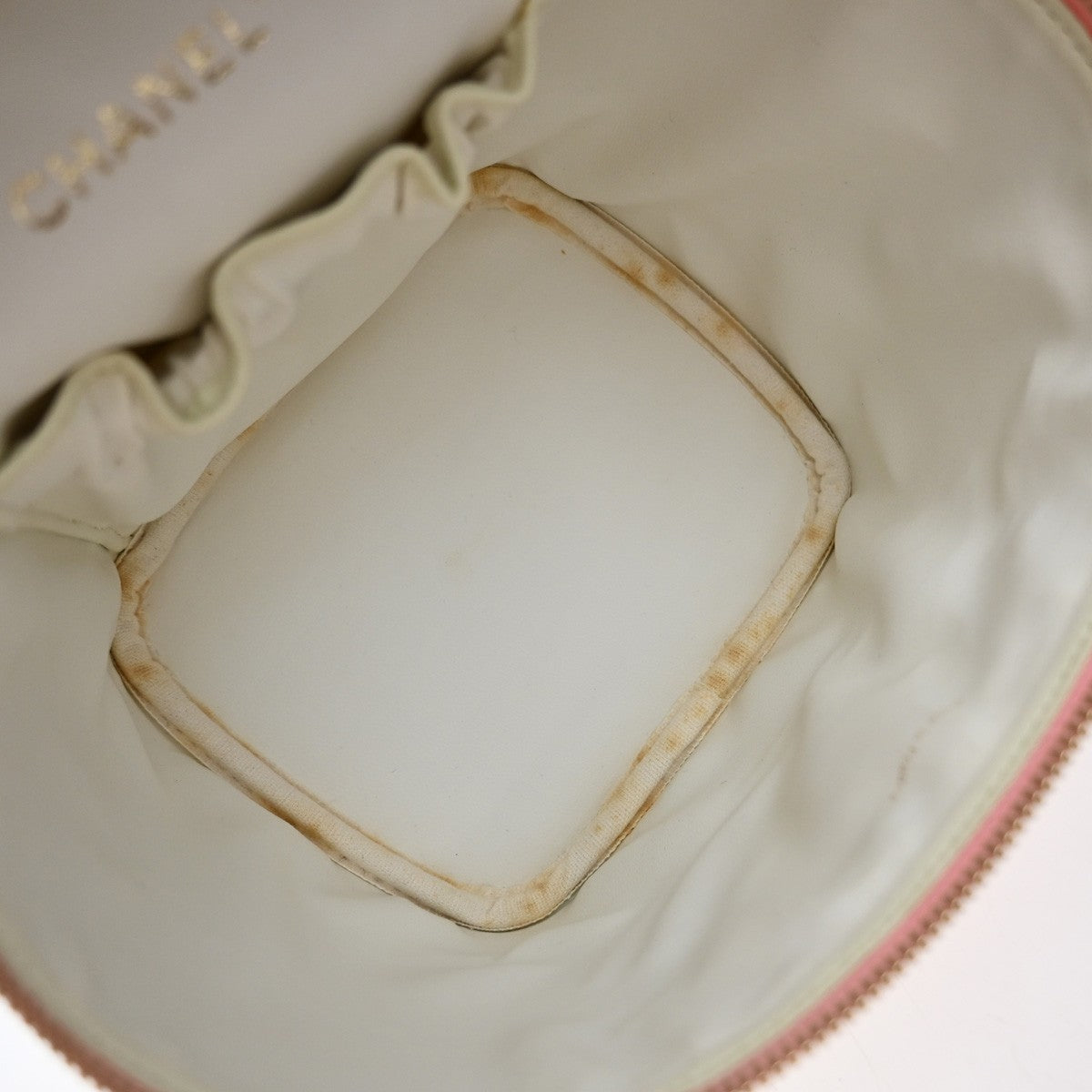 Chanel Vintage Timeless Cosmetic Case Caviar Pink Leather Handbag