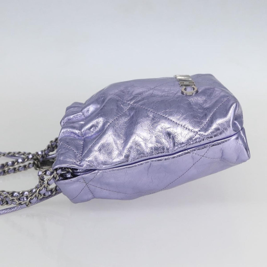 Chanel 22 Chain Hobo Quilted Calfskin Purple Leather Shoulder Bag Bag