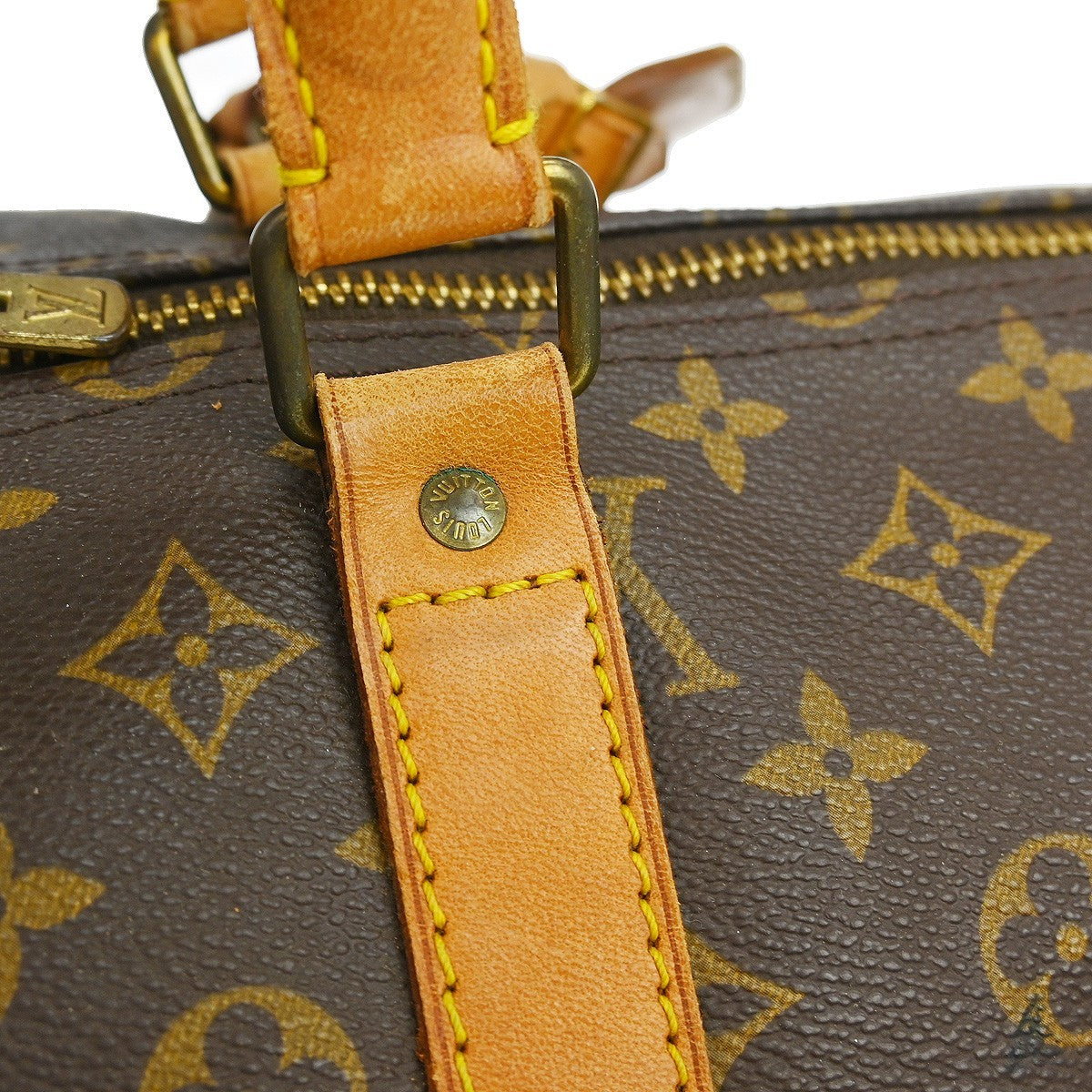 Louis Vuitton Keepall Bag Monogram Canvas Brown Canvas Travel Bag