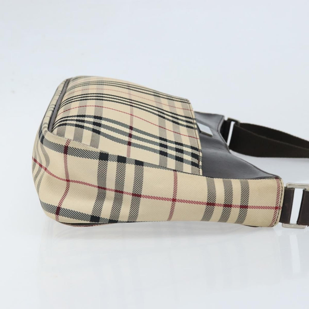 Burberry Nova Check Shoulder Bag Canvas And Leather Beige Canvas Shoulder Bag