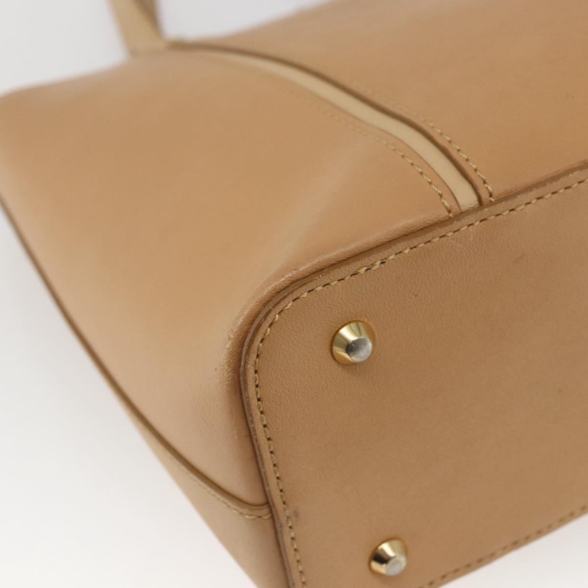 Burberry Vintage Handbag Leather Beige Leather Handbag