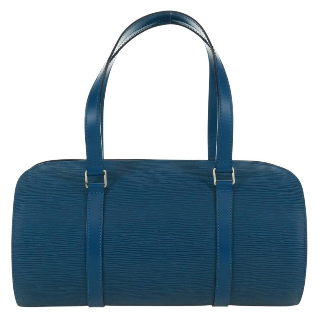 Louis Vuitton Soufflot Handbag Epi Leather Blue Leather Shoulder Bag