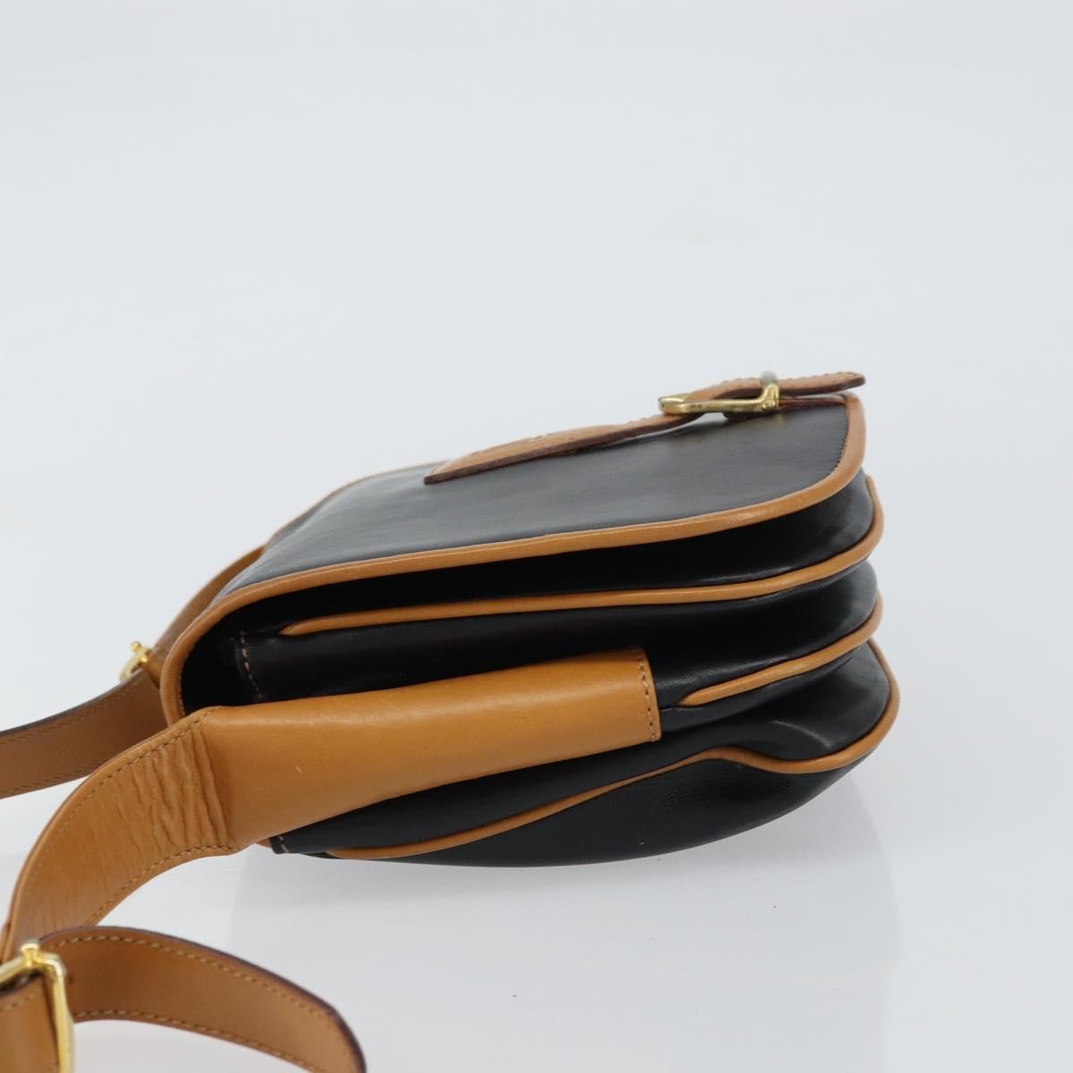 Celine Vintage Shoulder Bag Leather Black Leather Shoulder Bag Bag