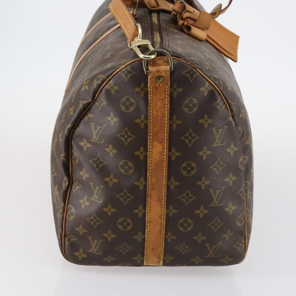 Louis Vuitton Keepall Bandouliere Bag Monogram Canvas Brown Canvas Travel Bag