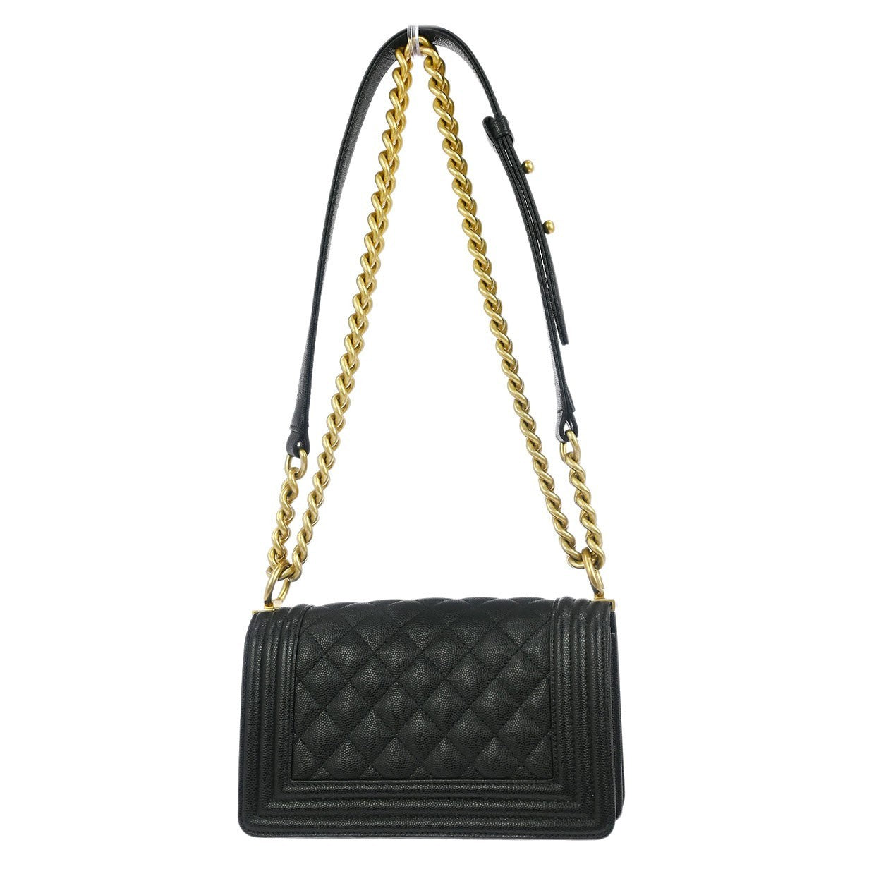 Chanel Boy Flap Bag Quilted Caviar Black Leather Shoulder Bag Bag