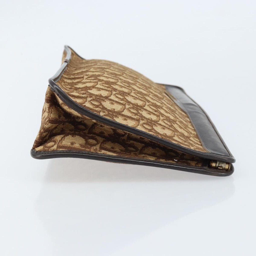Christian Dior Vintage Trotter Pouch Canvas Brown Canvas Clutche & Pouche Bag (Pre-Owned)
