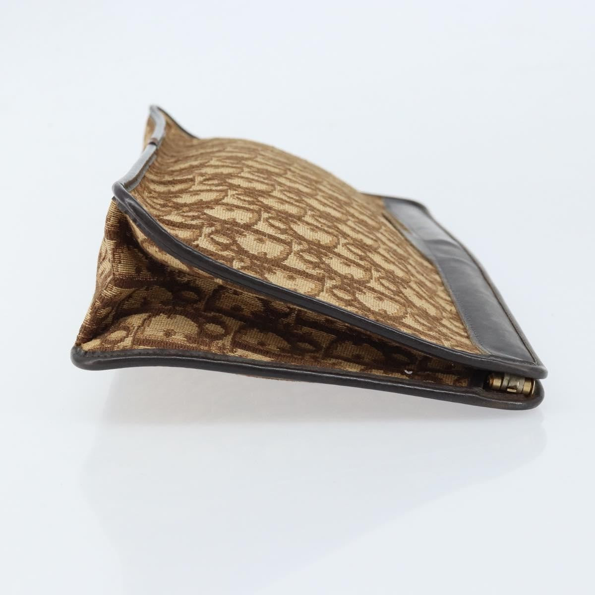 Christian Dior Vintage Trotter Pouch Canvas Brown Canvas Clutche & Pouche Bag (Pre-Owned)