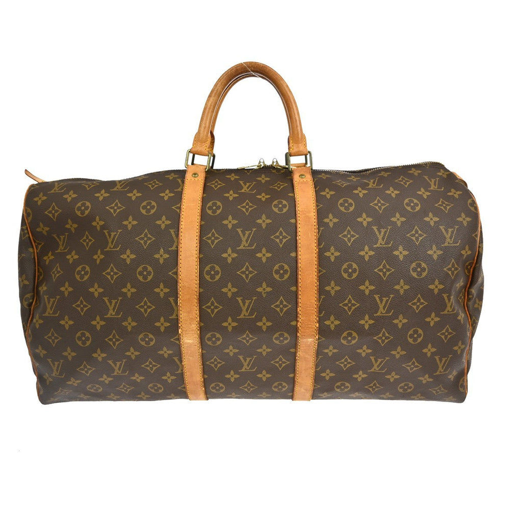 Louis Vuitton Keepall Bag Monogram Canvas Brown Canvas Travel Bag