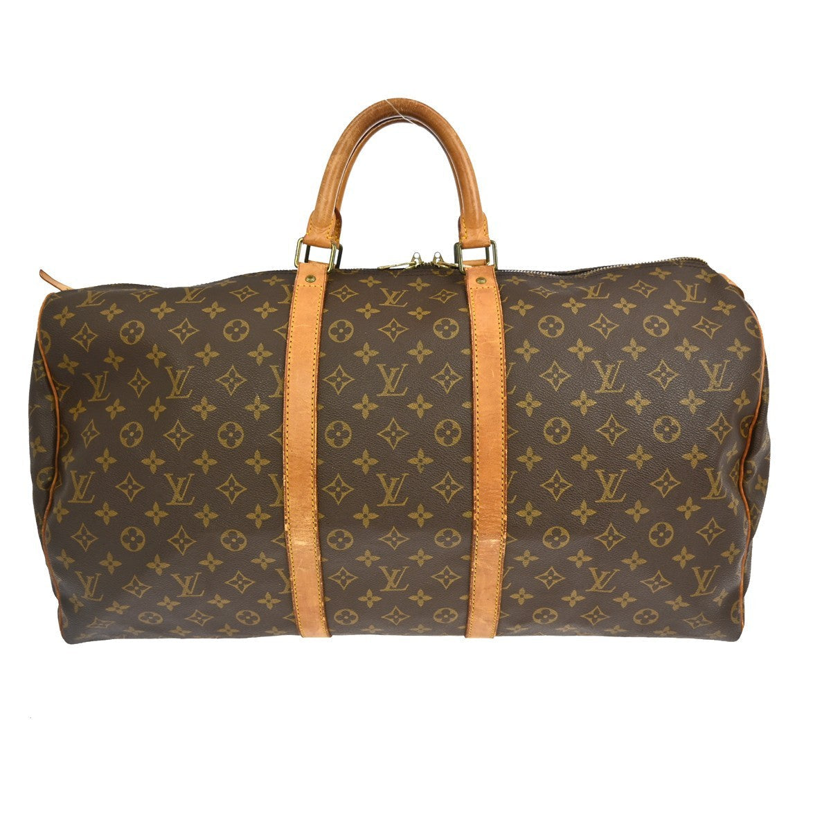 Louis Vuitton Keepall Bag Monogram Canvas Brown Canvas Travel Bag