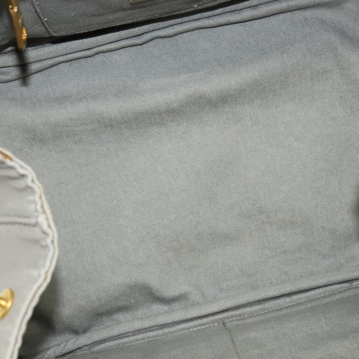 Prada Canapa Tote Canvas Gray Canvas Bag