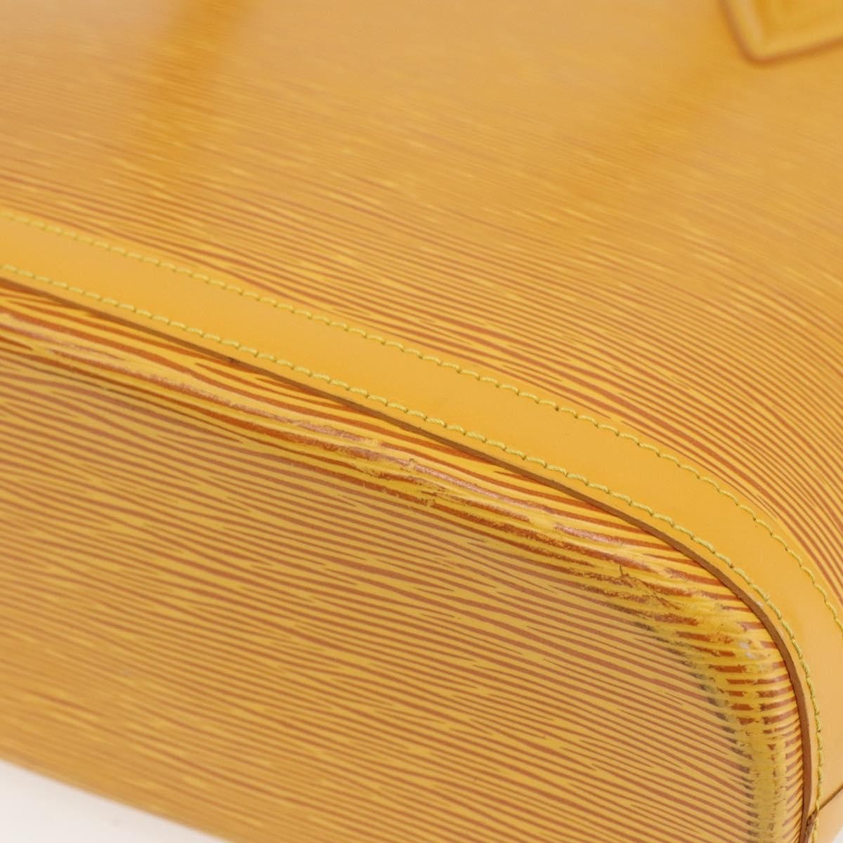 Louis Vuitton Lussac Handbag Epi Leather Yellow Leather Shoulder Bag
