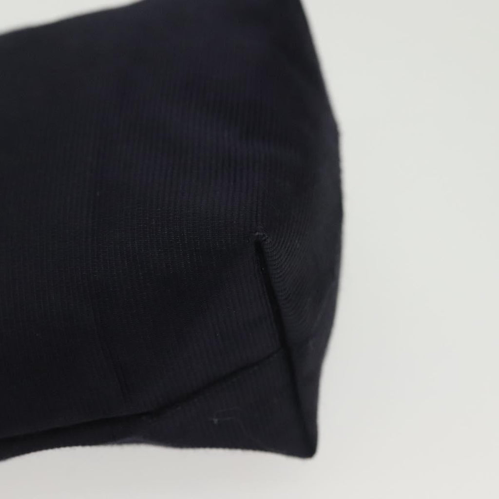 Celine Circle Logo Pouch Nylon Navy Canvas Clutche & Pouche Bag