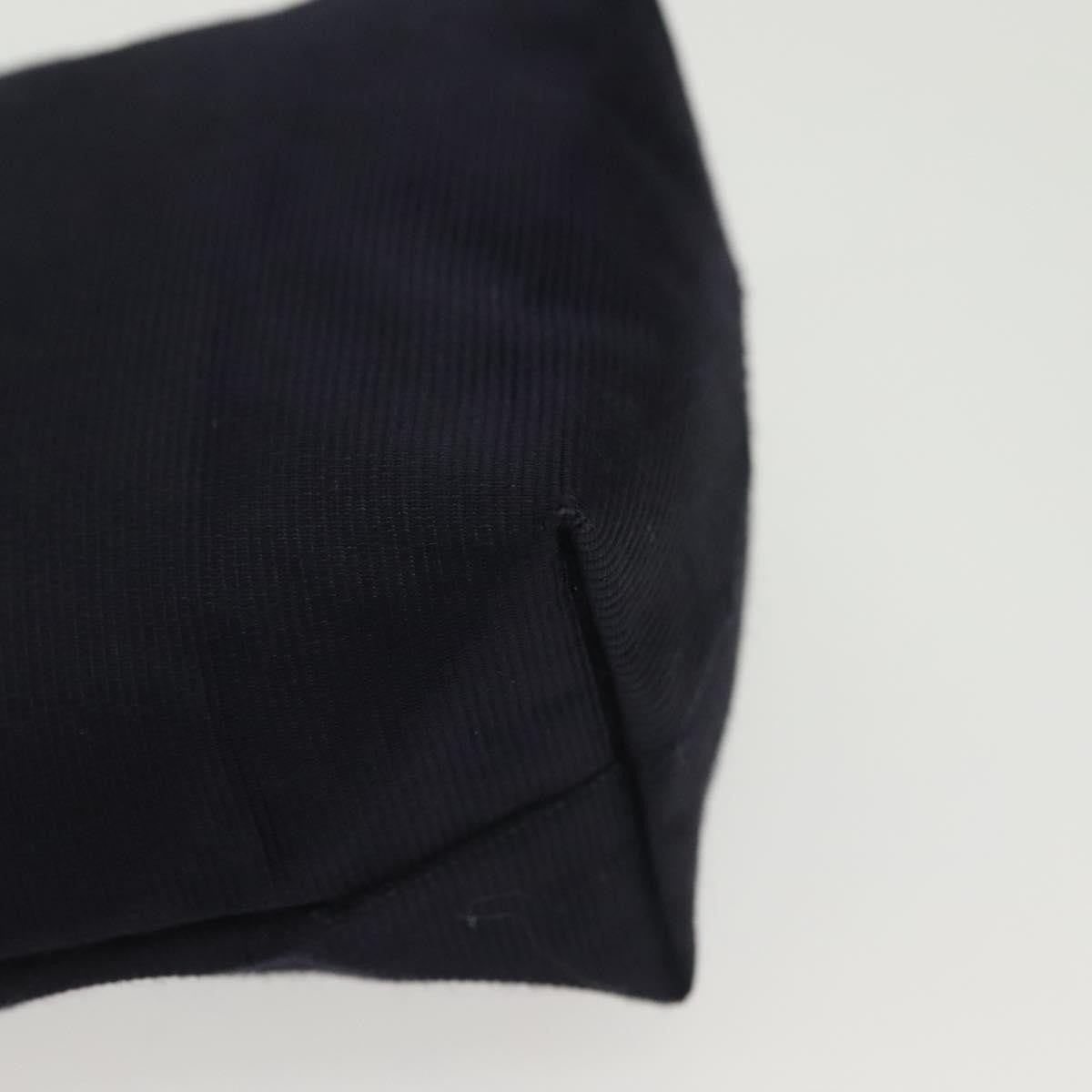 Celine Circle Logo Pouch Nylon Navy Canvas Clutche & Pouche Bag