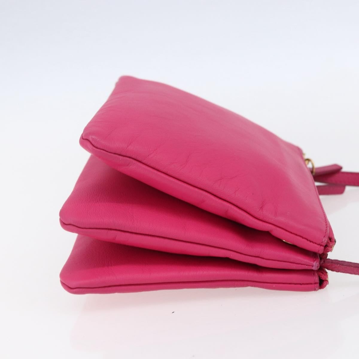 Celine Trio Crossbody Bag Leather Pink Leather Shoulder Bag Bag