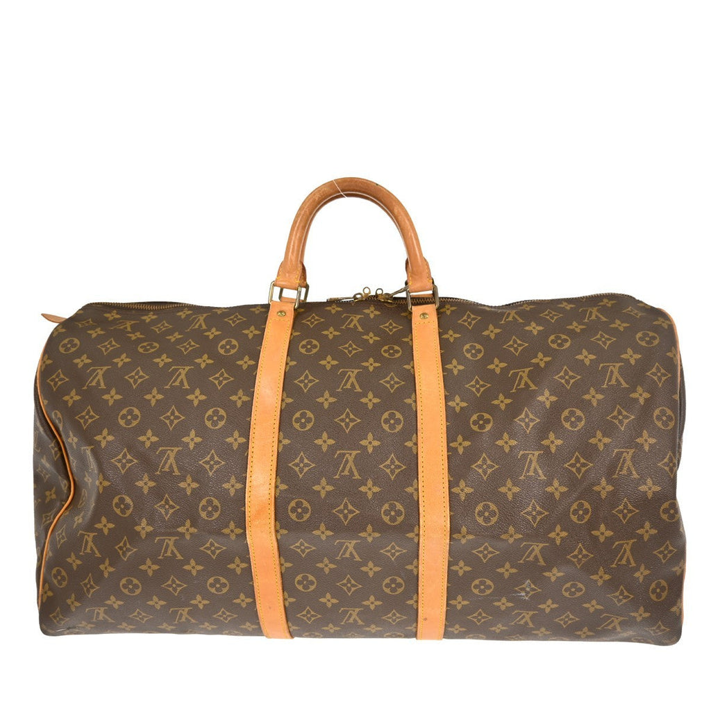 Louis Vuitton Keepall Bag Monogram Canvas Brown Canvas Travel Bag