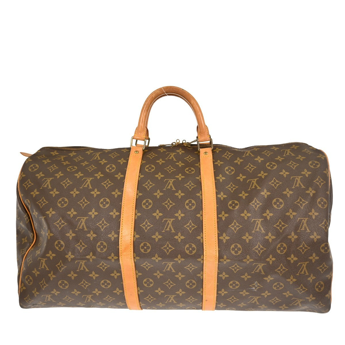 Louis Vuitton Keepall Bag Monogram Canvas Brown Canvas Travel Bag