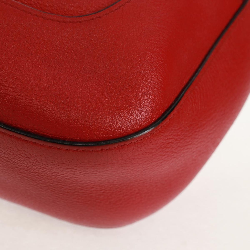 Prada Striped Strap Zip Hobo Vitello Daino Red Leather Shoulder Bag Bag