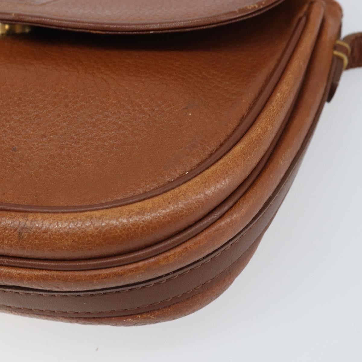 Burberry Vintage Shoulder Bag Leather Brown Leather Shoulder Bag
