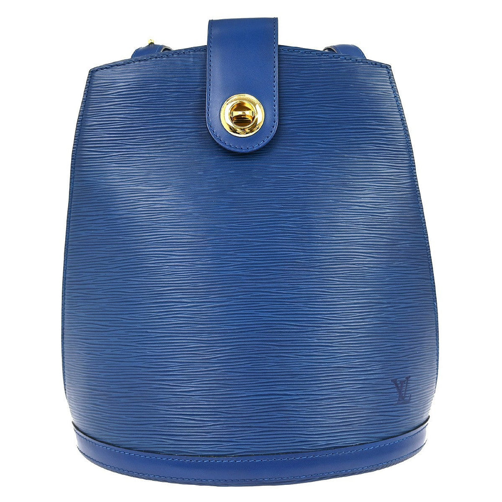Louis Vuitton Cluny Shoulder Bag Epi Leather Blue Leather Shoulder Bag
