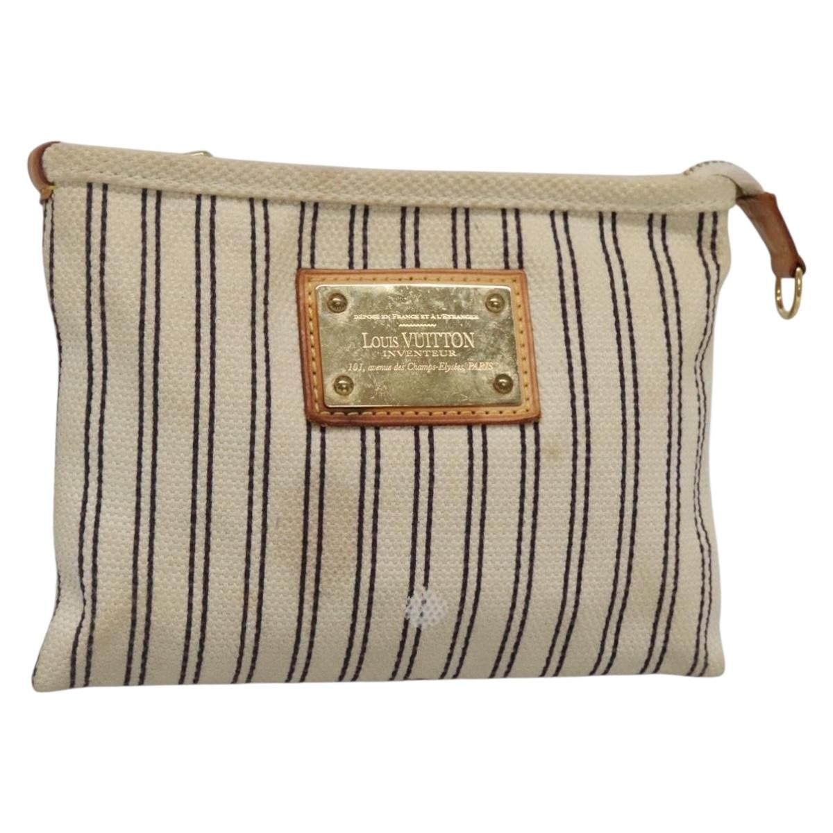 Louis Vuitton Antigua Pouch Canvas White Canvas Bag