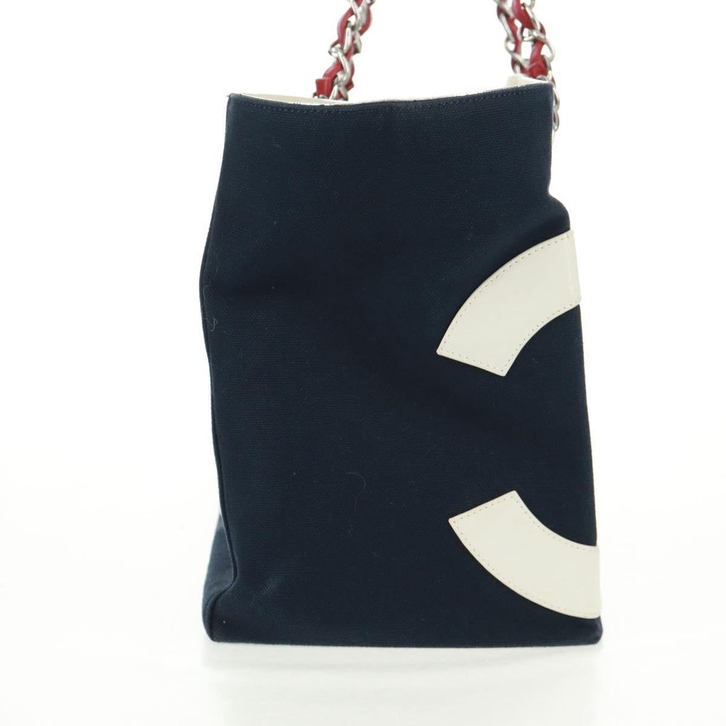 Chanel No.5 Tote Canvas And Leather Navy Canvas Tote Bag Bag