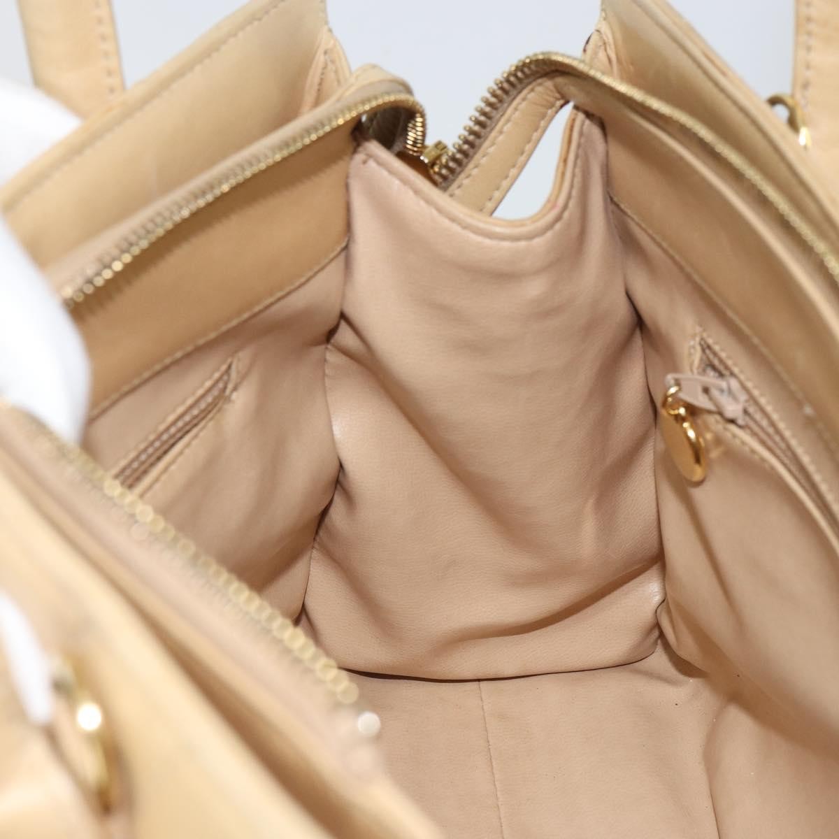 Chanel Vintage Convertible Tote Chevron Lambskin Beige Leather Tote Bag Bag