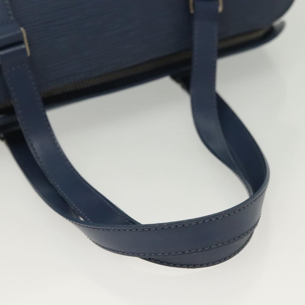 Louis Vuitton Soufflot Handbag Epi Leather Blue Leather Shoulder Bag