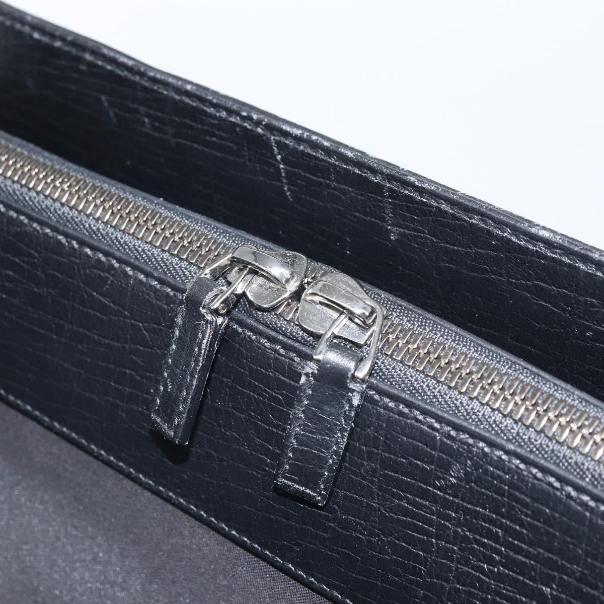 Gucci Vintage Handbag Leather Black Leather Handbag (Pre-Owned)