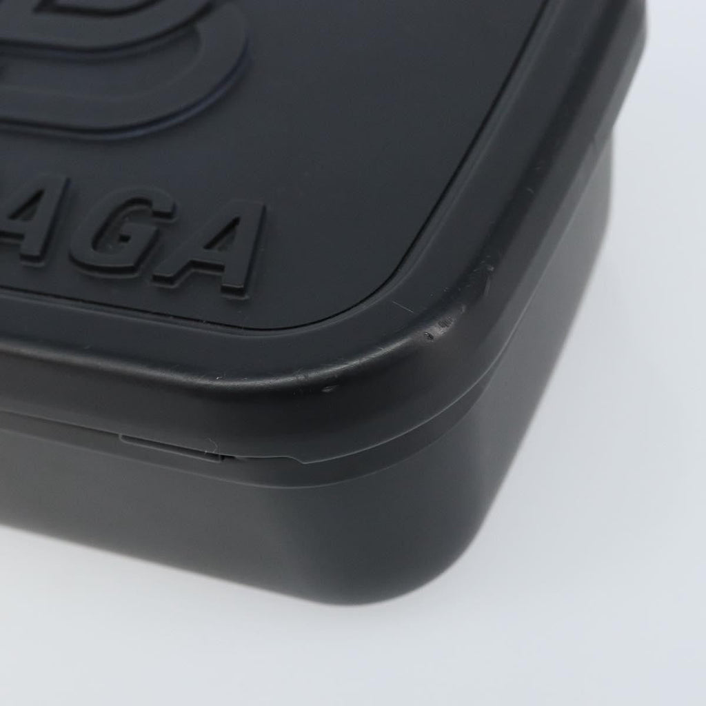 Balenciaga Logo Lunch Box Bag Plastic Black Plastic Clutche & Pouche